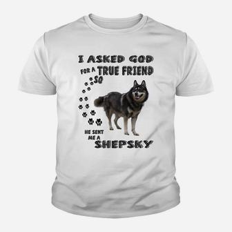 Gerberian Shepsky Quote Mom Dad Art, Cute German Husky Dog Sweatshirt Youth T-shirt | Crazezy CA