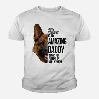 German Shepherd Dad Happy Fathers Day To My Amazing Dad Dog Youth T-shirt | Crazezy