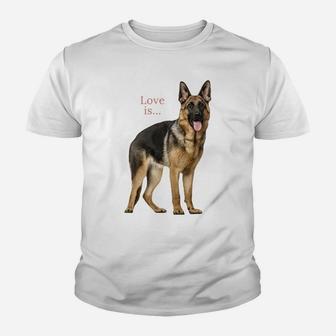 German Shepherd Shirt Shepard Dog Mom Dad Love Pet Puppy Tee Youth T-shirt | Crazezy
