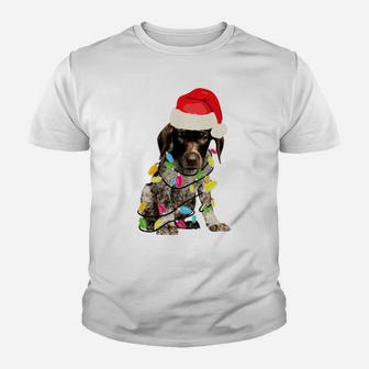 German Shorthair Pointer I Christmas Design Sweatshirt Youth T-shirt | Crazezy UK