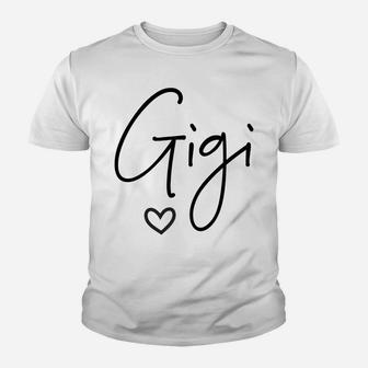 Gigi For Grandma Women Mother's Day Christmas Grandkids Youth T-shirt | Crazezy CA