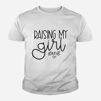 Girl Mom Women Girl Gang Letter Printed Round Youth T-shirt | Crazezy