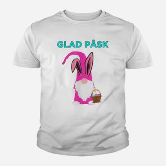 Glad Pask Happy Easter Bunny Tomte Gnome Nisse Youth T-shirt | Crazezy UK