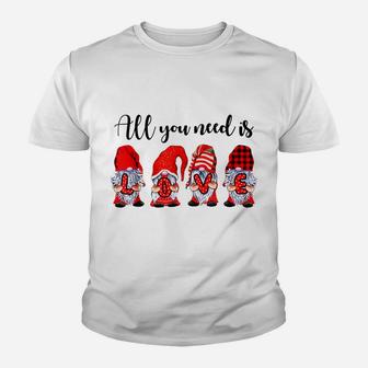 Gnome Valentines Day Shirt For Women Gifts Gnome Valentine Youth T-shirt | Crazezy AU