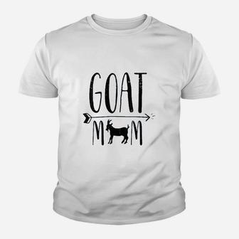 Goat Mom For Pet Owner Or Farmer Black Youth T-shirt | Crazezy AU