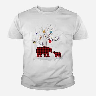 Grammy Bear Christmas Pajama Red Plaid Tree Gift Xmas Sweatshirt Youth T-shirt | Crazezy DE
