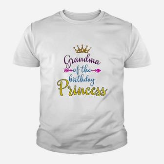 Grandma Of The Birthday Princess Youth T-shirt | Crazezy