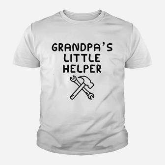 Grandpas Little Helper I Love My Grandfather He Is My Bbf Youth T-shirt | Crazezy UK