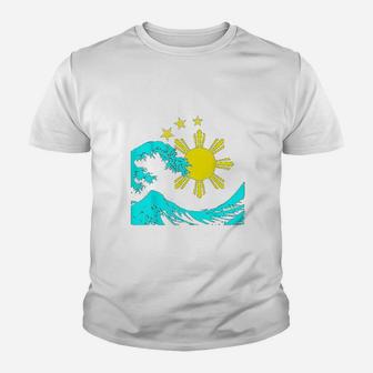 Great Wave Of The Philippines Filipino Heritage Youth T-shirt | Crazezy UK