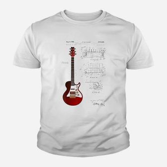 Guitar Patent Guitarist Vintage Guitar Youth T-shirt | Crazezy