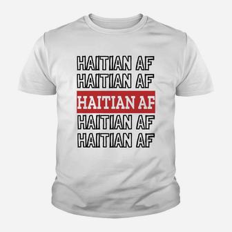 Haitian Af Patriotic Red Blue Haiti Zoe Pride For Flag Day Sweatshirt Youth T-shirt | Crazezy