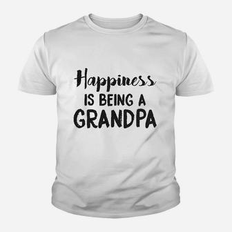 Happiness Is Being A Grandpa Youth T-shirt | Crazezy