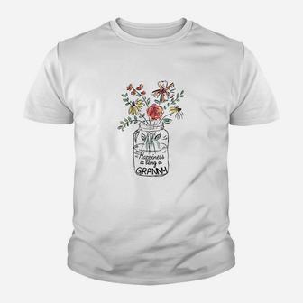 Happiness Is Being Granny Life Youth T-shirt | Crazezy