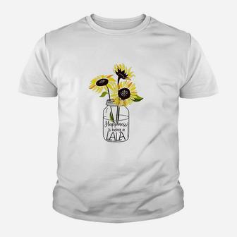 Happiness Is Being Lala Life Sunflower Youth T-shirt | Crazezy CA