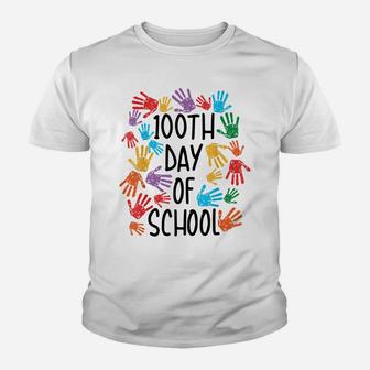 Happy 100Th Day Of School Shirt | Preschool Teachers Gift Youth T-shirt | Crazezy