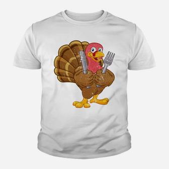 Happy Thanksgiving Day Feast Grateful Party Turkey Sweatshirt Youth T-shirt | Crazezy