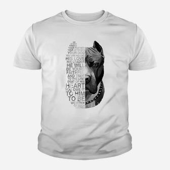 He Is Your Friend Your Partner Your Dog Pitbull Youth T-shirt | Crazezy UK