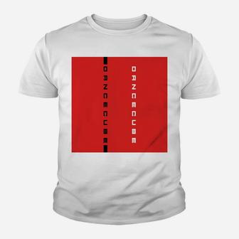Herren Kinder Tshirt DanceCube Design in Rot und Weiß, Grafikdruck - Seseable