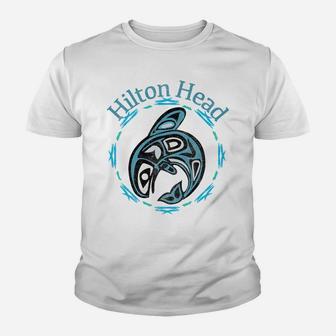 Hilton Head Vintage Tribal Fish Gift Youth T-shirt | Crazezy