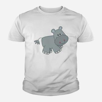 Hippo Cute Youth T-shirt | Crazezy