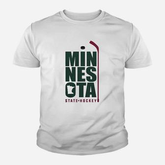 Hockey Minnesota State Of Hockey Youth T-shirt | Crazezy CA