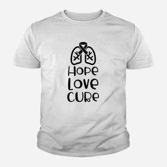 Hope Love Canker Awareness White Ribbon Awareness Youth T-shirt | Crazezy UK