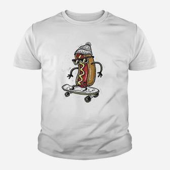 Hot Dog Skateboarding Graphite Youth Youth T-shirt | Crazezy UK