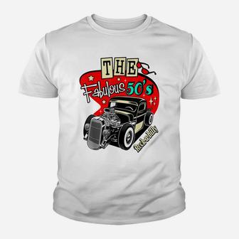 Hot Rod Rockabilly Clothing 50S Sock Hop Vintage Classic Car Youth T-shirt | Crazezy