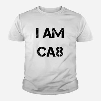 I AM CA8 Personalisiertes Statement Kinder Tshirt in Weiß, Modebewusst - Seseable