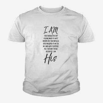 I Am The Daughter Of A King I Do Not Fear Youth T-shirt | Crazezy