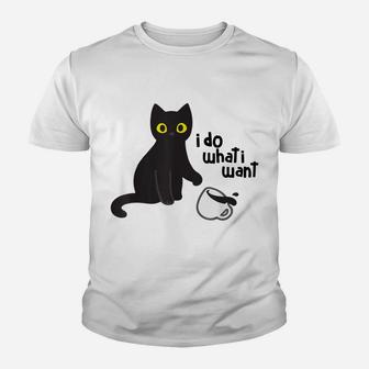 I Do What I Want Cat Funny Gift For Pet Lovers Youth T-shirt | Crazezy CA
