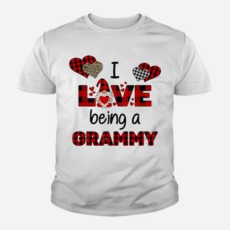 I Love Being A Grammy - Gnome Heart Valentine Day Youth T-shirt | Crazezy AU