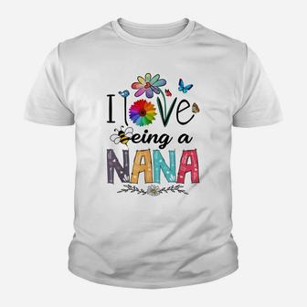 I Love Being A Nana Daisy Flower Cute Mother's Day Grandma Youth T-shirt | Crazezy DE