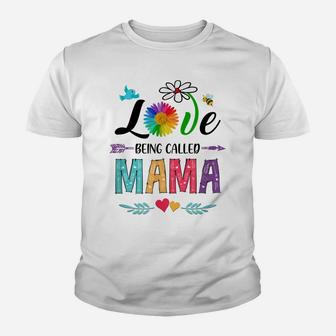 I Love Being Called Mama Daisy Flower Mothers Day Youth T-shirt | Crazezy AU