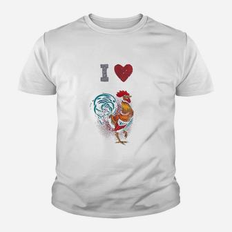 I Love Heart Chickens Youth T-shirt | Crazezy DE