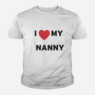 I Love Heart My Nanny Youth T-shirt | Crazezy CA