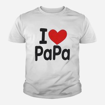 I Love Mama Papa Youth T-shirt | Crazezy
