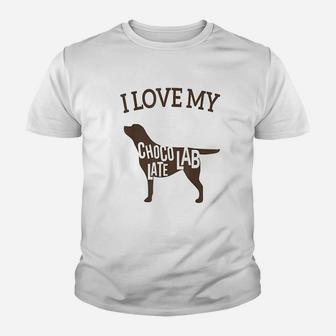 I Love My Chocolate Lab Cute Labrador Dog Youth T-shirt | Crazezy UK
