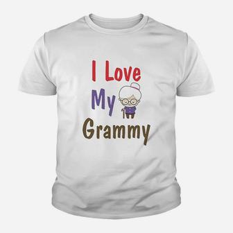 I Love My Grammy Grandmother Youth T-shirt | Crazezy UK