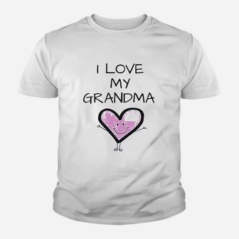 I Love My Grandma Youth T-shirt | Crazezy