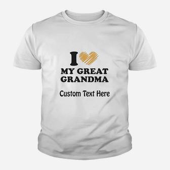 I Love My Great Grandma Grandparents Youth T-shirt | Crazezy