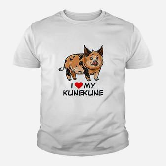 I Love My Kunekune Pig Youth T-shirt | Crazezy CA