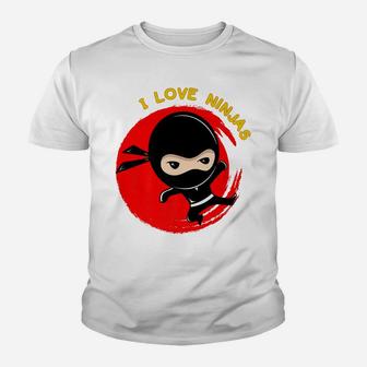 I Love Ninjas, Ninja Lovers Christmas Gift, Birthday Gift Youth T-shirt | Crazezy DE