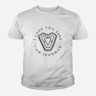 I Love You 3000 Quote Circle Youth T-shirt | Crazezy