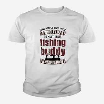 I Married My Fishing Buddy Youth T-shirt - Thegiftio UK