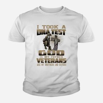 I Took A Dna Test God Is My Father Veteran Youth T-shirt | Crazezy DE