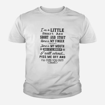 Im A Little Smart Short And Stout Funny Youth T-shirt | Crazezy AU
