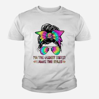 I'm The Oldest Sister - I Make The Rules Tees Floral Youth T-shirt | Crazezy DE