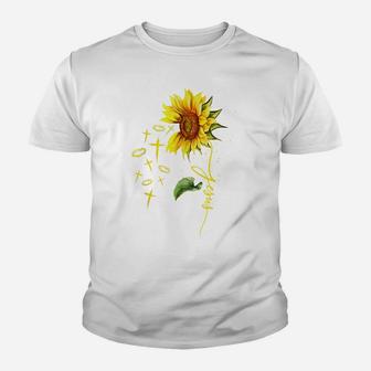 Inspirational Jesus Sunflower God Christian Flower Youth T-shirt | Crazezy DE