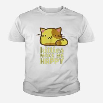 Japanese Kawaii Kitten Youth T-shirt | Crazezy